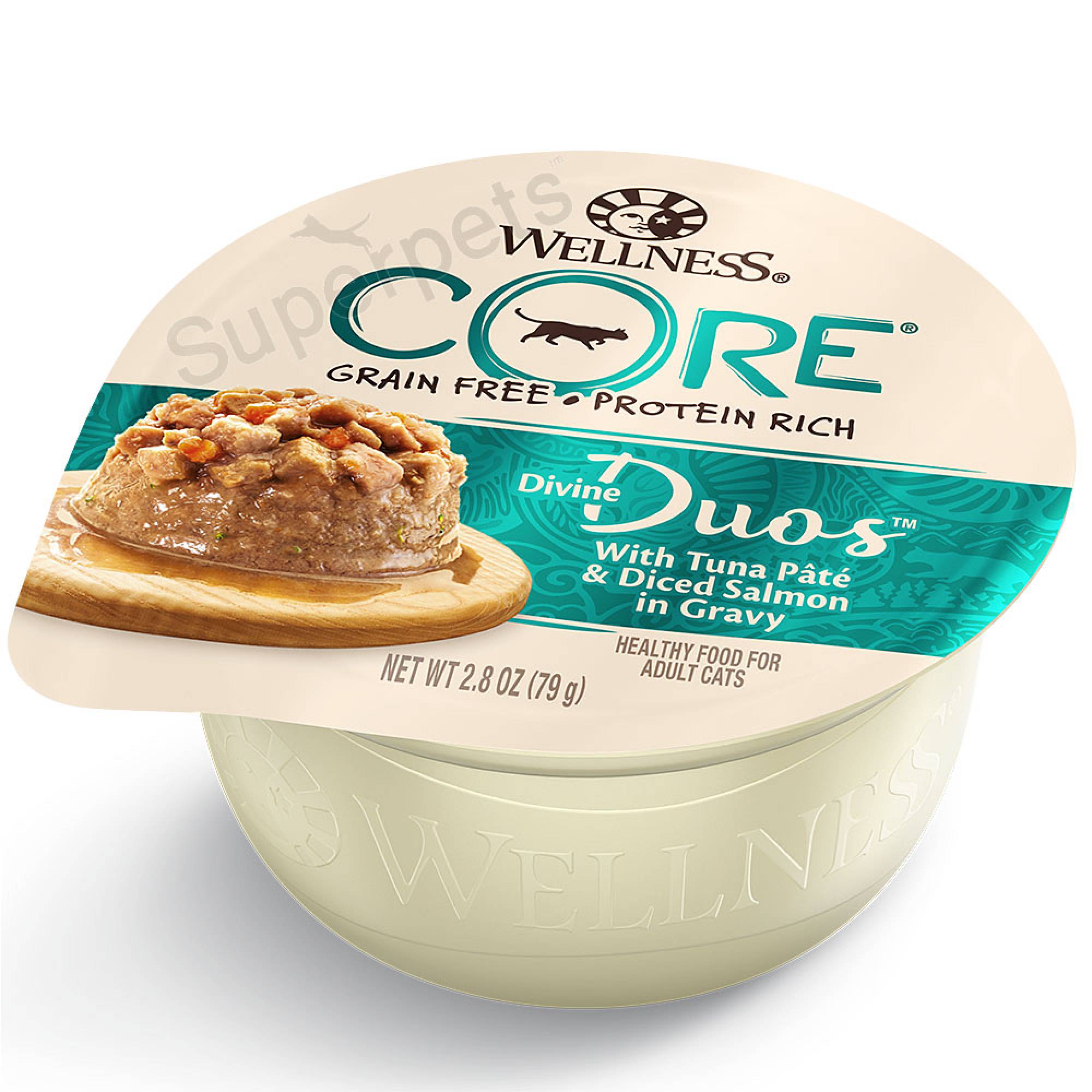 Wellness - Cat Core Grain-Free 79g Divine Duos with Tuna Pate & Diced Salmon in GravySuperpets Trading
