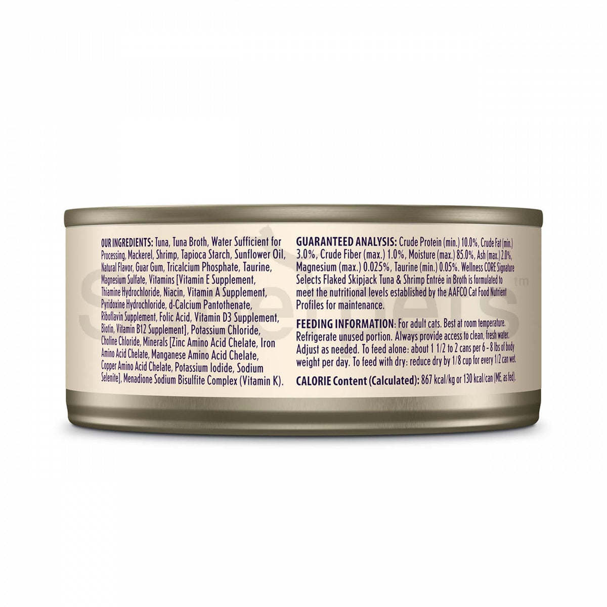 Wellness - Cat Core Signature Selects - Flaked Skipjack Tuna & Shrimp Entree in Sauce Grain-Free 150gSuperpets Trading