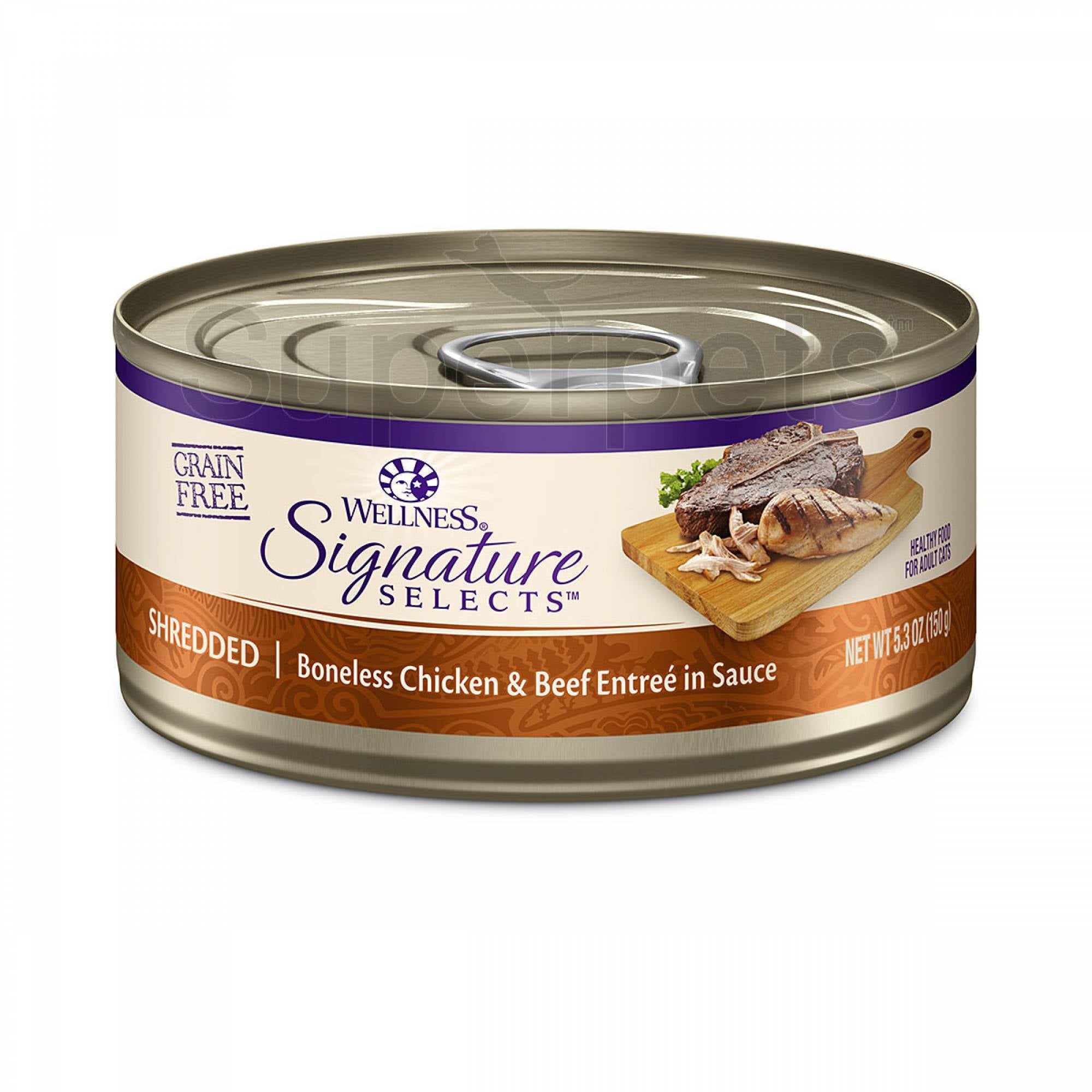 Wellness - Cat Core Signature Selects - Shredded Boneless Chicken & Beef Entree in Sauce Grain-Free 150gSuperpets Trading