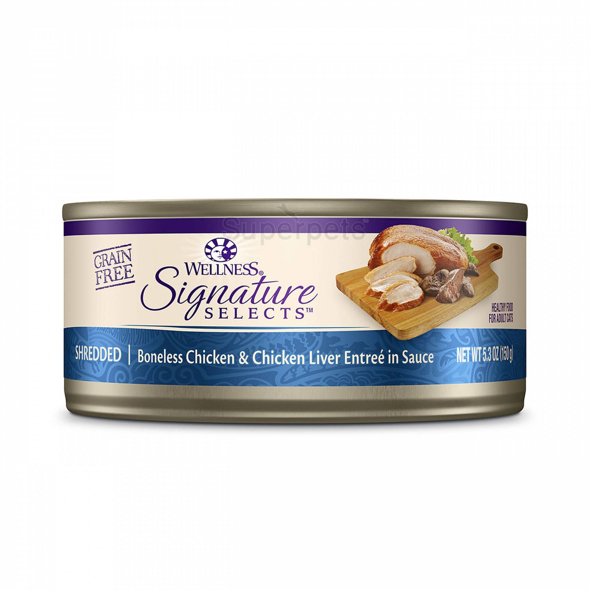 Wellness - Cat Core Signature Selects - Shredded Boneless Chicken & Chicken Liver Entree in Sauce Grain-Free 150gSuperpets Trading