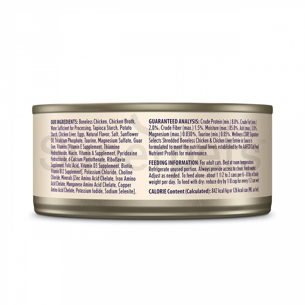 Wellness - Cat Core Signature Selects - Shredded Boneless Chicken & Chicken Liver Entree in Sauce Grain-Free 150gSuperpets Trading