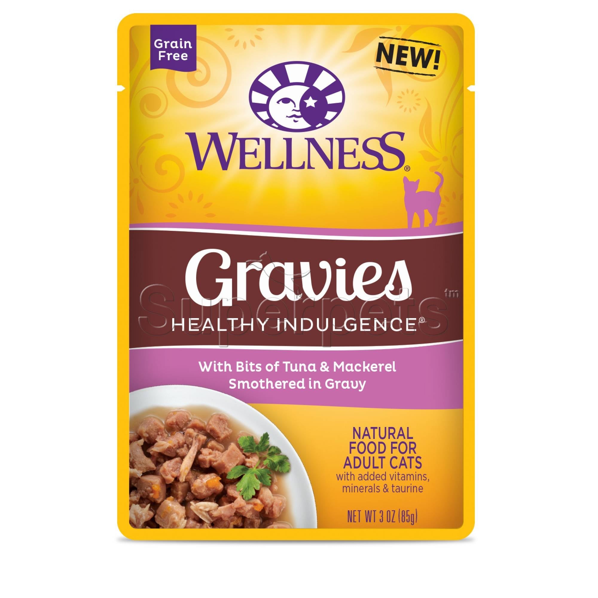 Wellness - Cat Healthy Indulgence 85g Gravies with Bits of Tuna & Mackerel Smothered in Gravy Grain-FreeSuperpets Trading