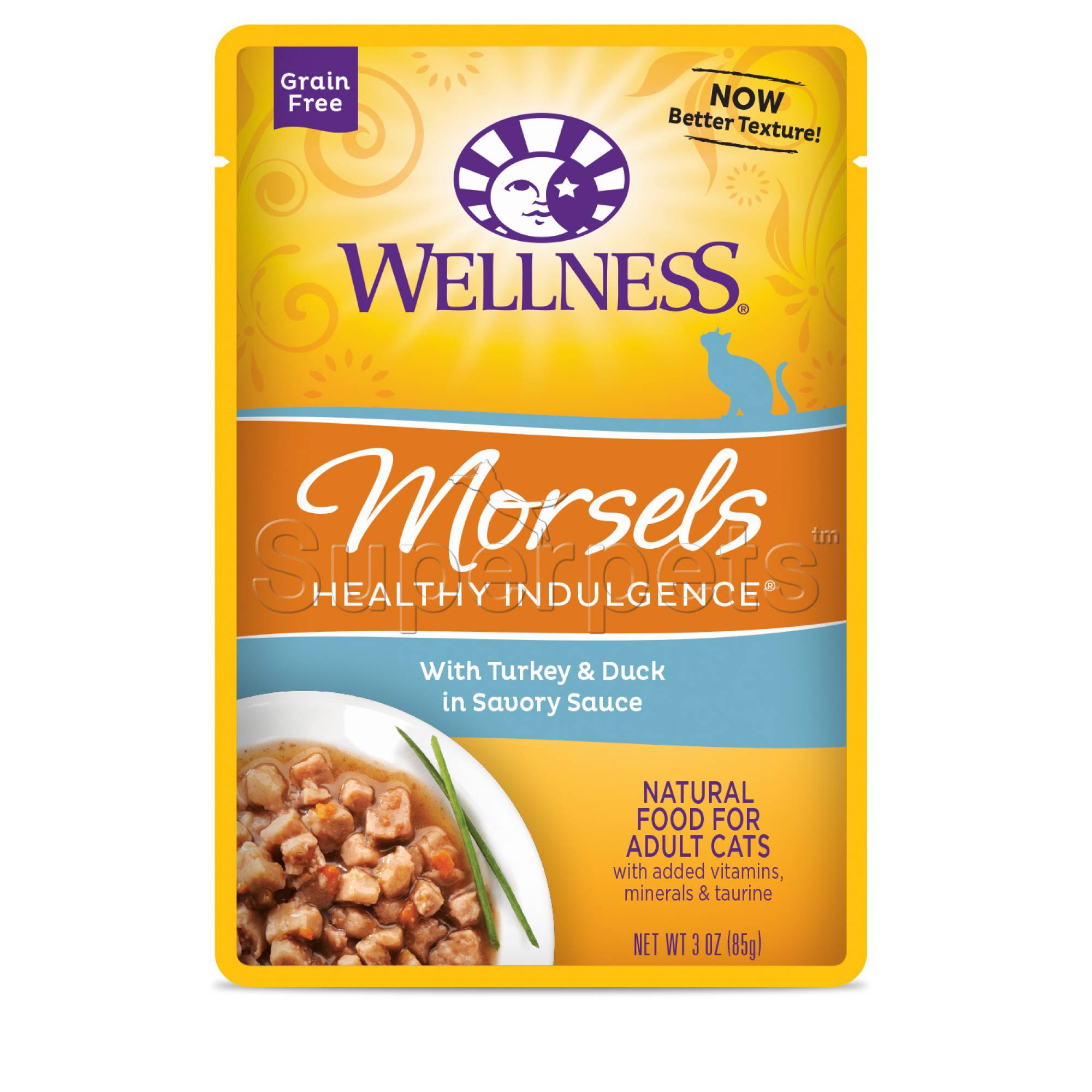 Wellness - Cat Healthy Indulgence 85g Morsels with Turkey & Duck in Savory Sauce Grain-FreeSuperpets Trading