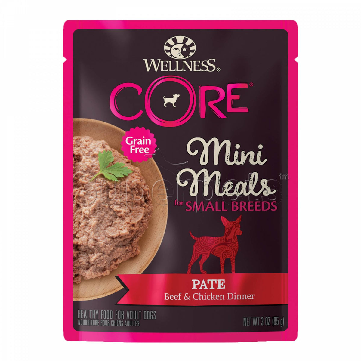 Wellness - Dog Core Mini Meals for Small Breeds 85g Pate Beef & Chicken DinnerDogsSuperpets Trading