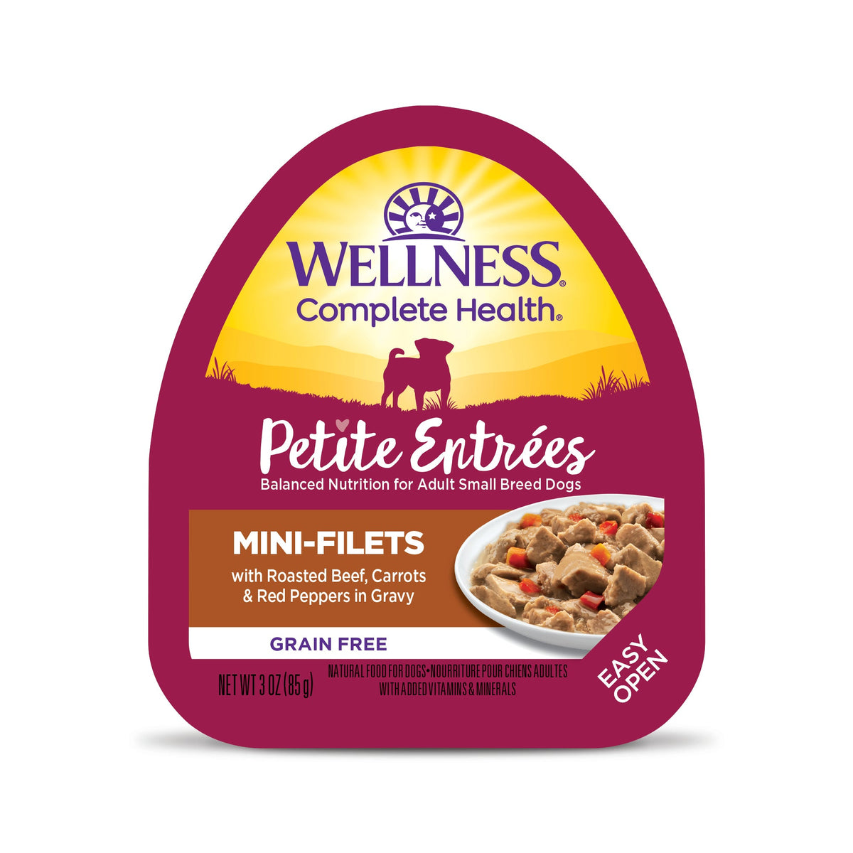 Wellness - Dog Petite Entrees 85g Mini-Filets Roasted Beef, Carrots & Red Peppers in GravyDogsSuperpets Trading