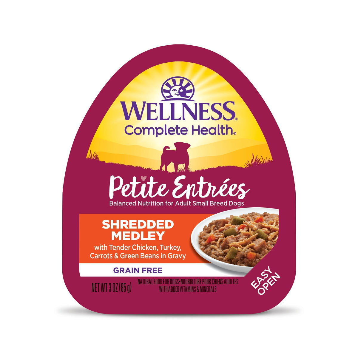 Wellness - Dog Petite Entrees 85g Shredded Medley Tender Chicken, Turkey, Carrots & Green BeansDogsSuperpets Trading