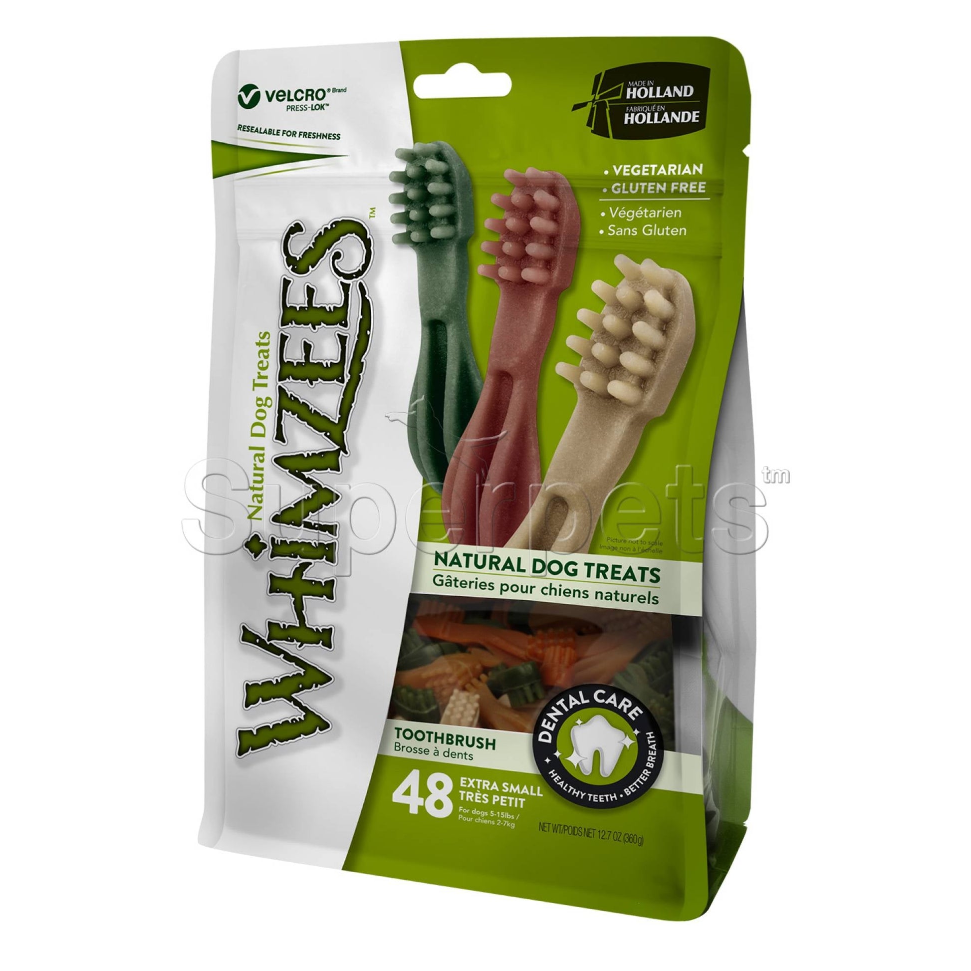 Whimzees Natural Dental Dog Treats - Toothbrush - XS - 48pcs (WHZ301)DogsSuperpets Trading