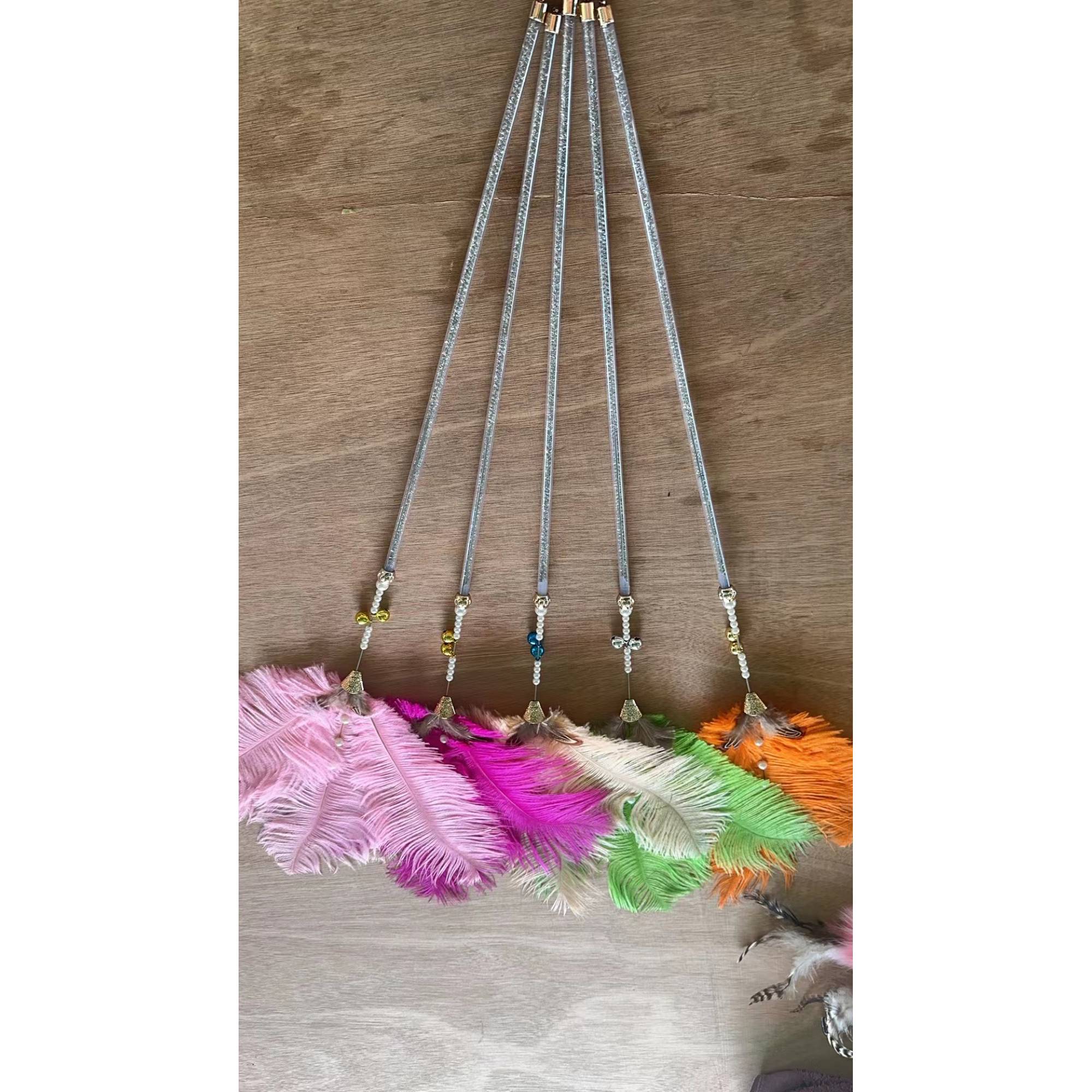YSSP - A201 Wide Feather Cat Stick 75cmCatsSuperpets Trading